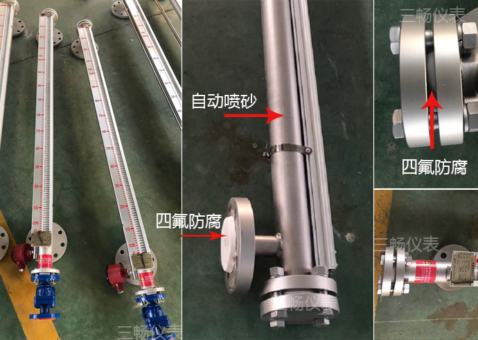 襯四氟防腐磁翻闆液位計
