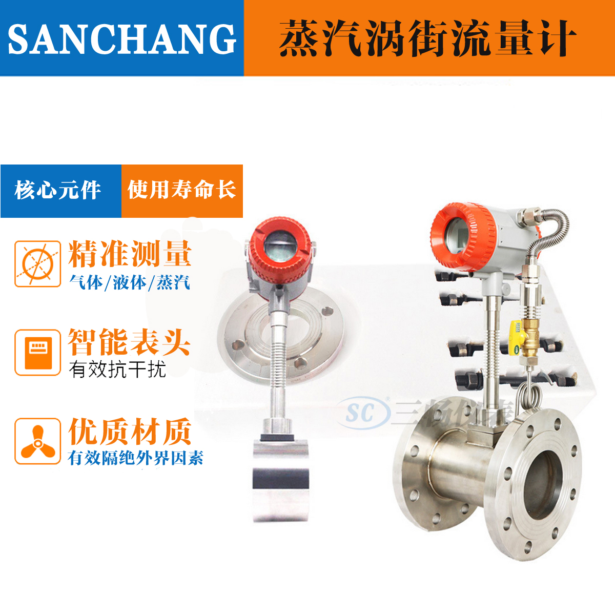 蒸汽渦街流量計